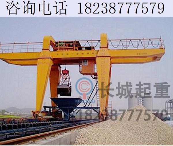 甘肅嘉峪關(guān)帶抓斗的龍門(mén)吊 防搖擺技術(shù)